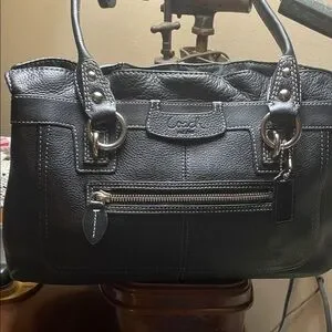 Coach Black Leather Shoulder Bag